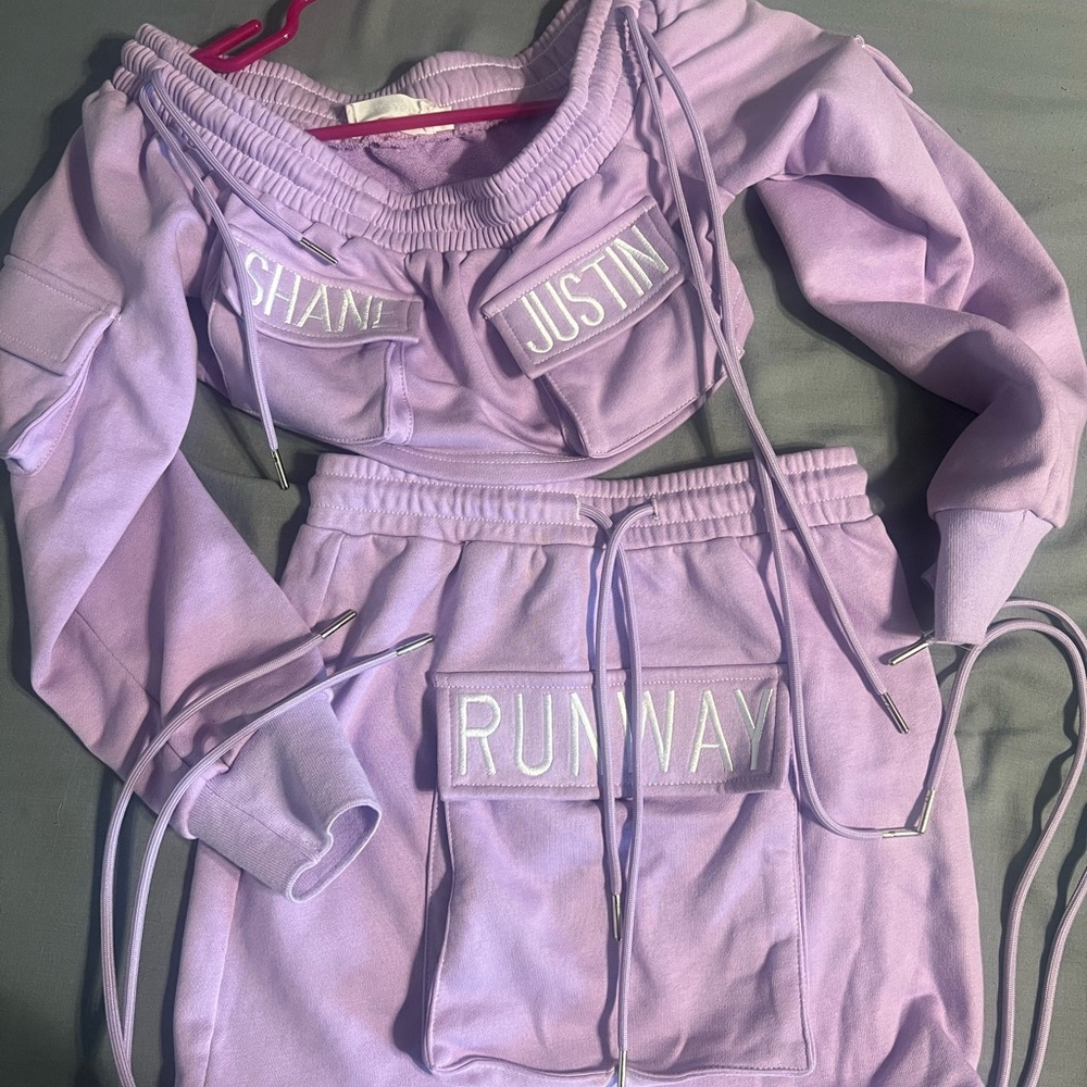 Lavender Two-Piece Set with Pockets